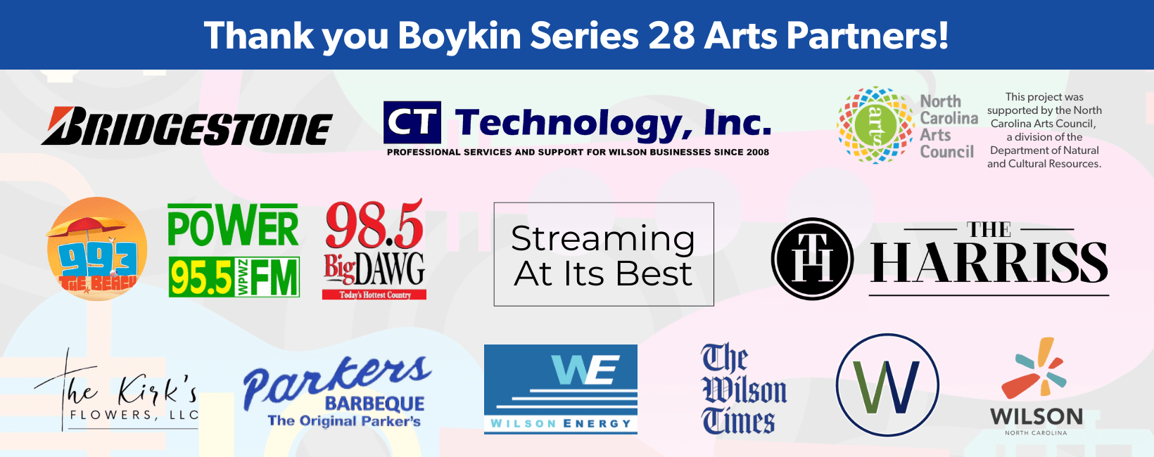 Graphic with sponsor logos for Boykin Series
